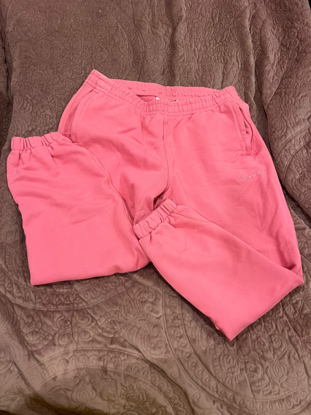 Coral Pink Fleece Sweatpants Set